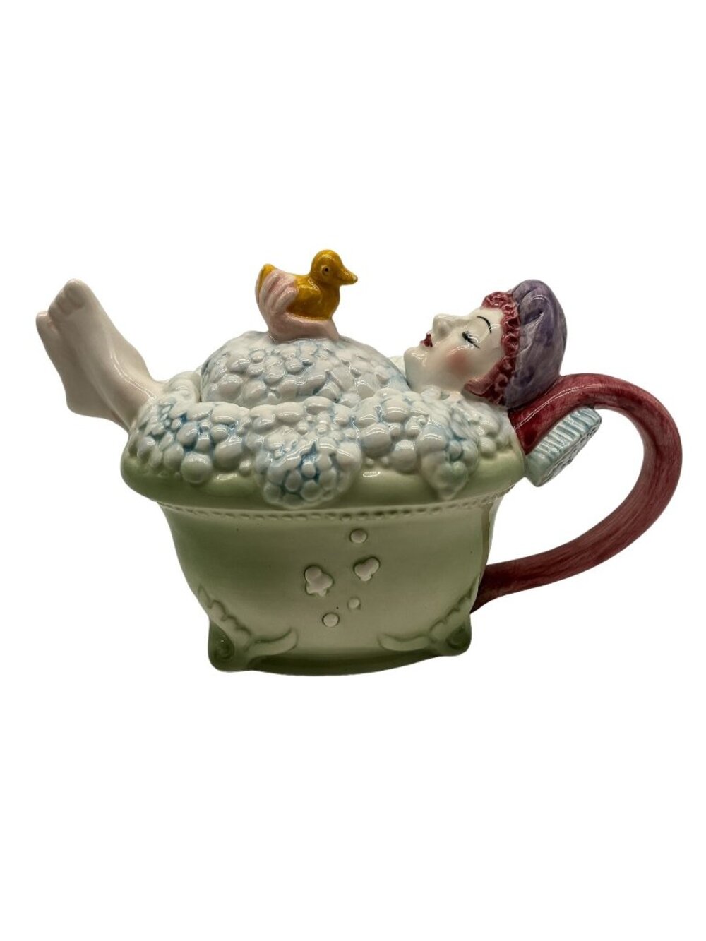 Department 56 Vintage 1988 Tea Time No.6 Bubbles Collectable Teapot With Duck
